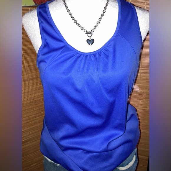 2 Piece Danskin! Navy Dri-More Racerback Tank Loose Sm w CAMO Capri leggings Med - Picture 2 of 14